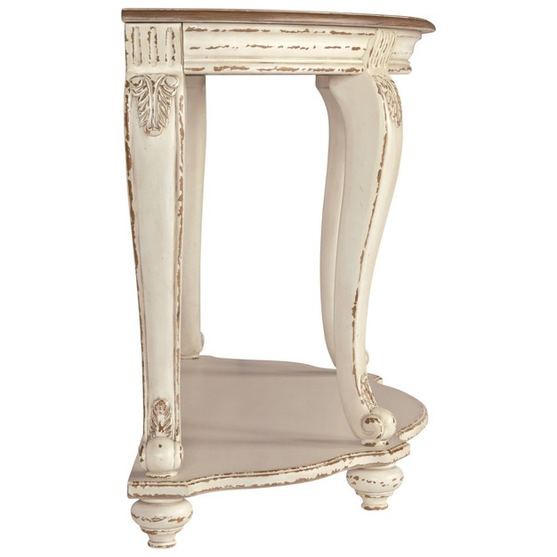 Realyn Sofa Table White brown Signature Design By Ashley