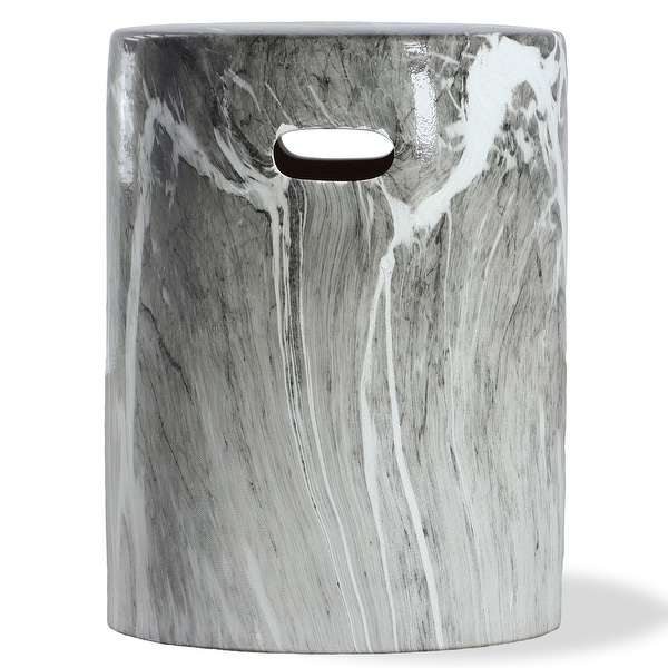 Uttermost Marvel Marbled Garden Stool - 13 W X 17 H X 13 D (in)