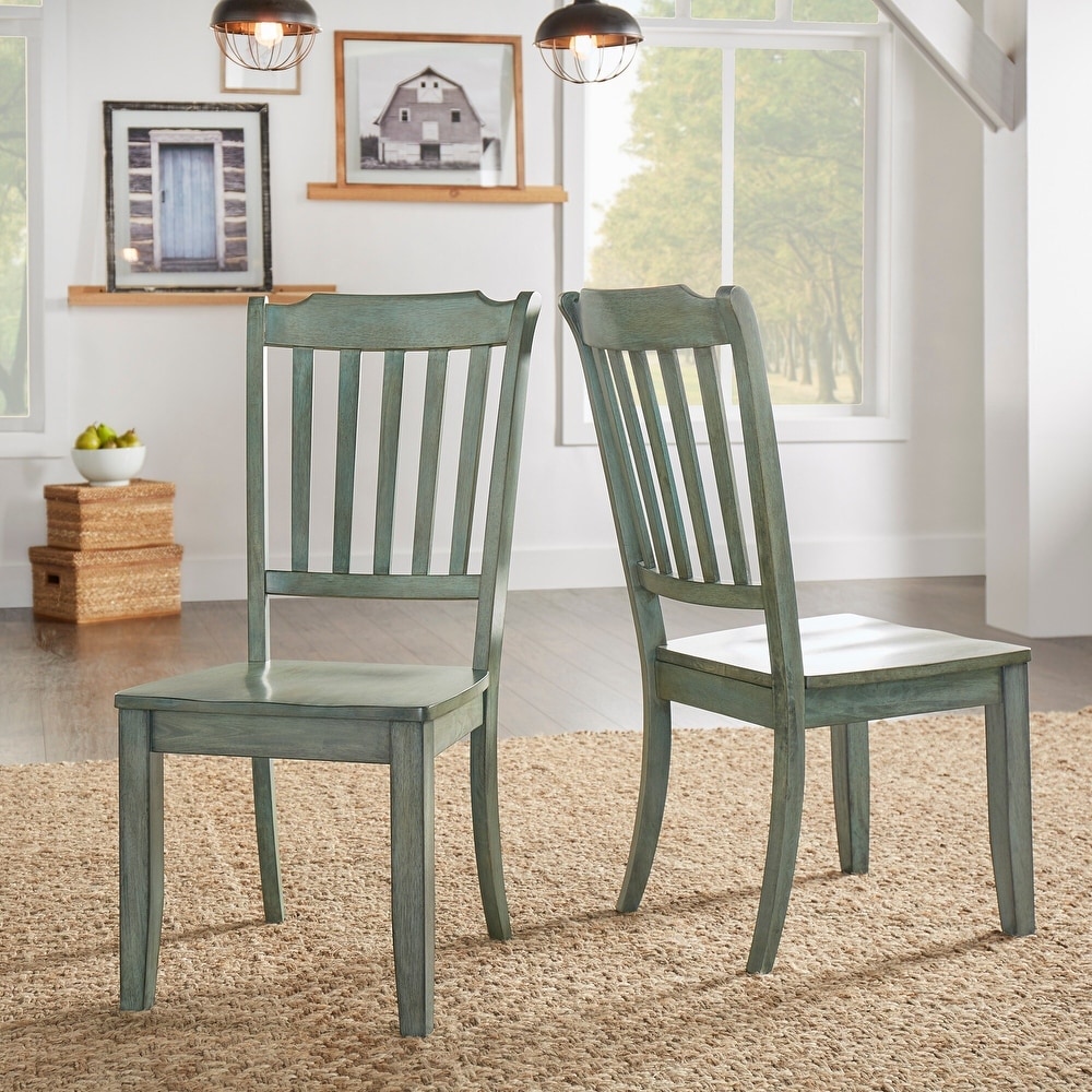 Eleanor Slat back Wood Dining Chairs (Set of 2) by iNSPIRE Q Classic