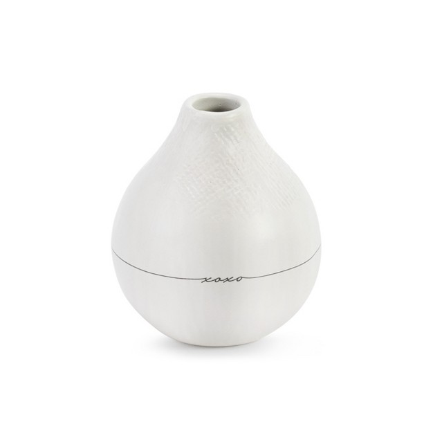 Demdaco Xoxo Just Because Vase White