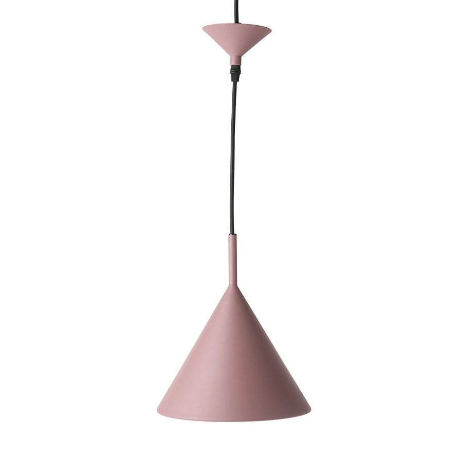 Metal triangle pendant light - cherry blush