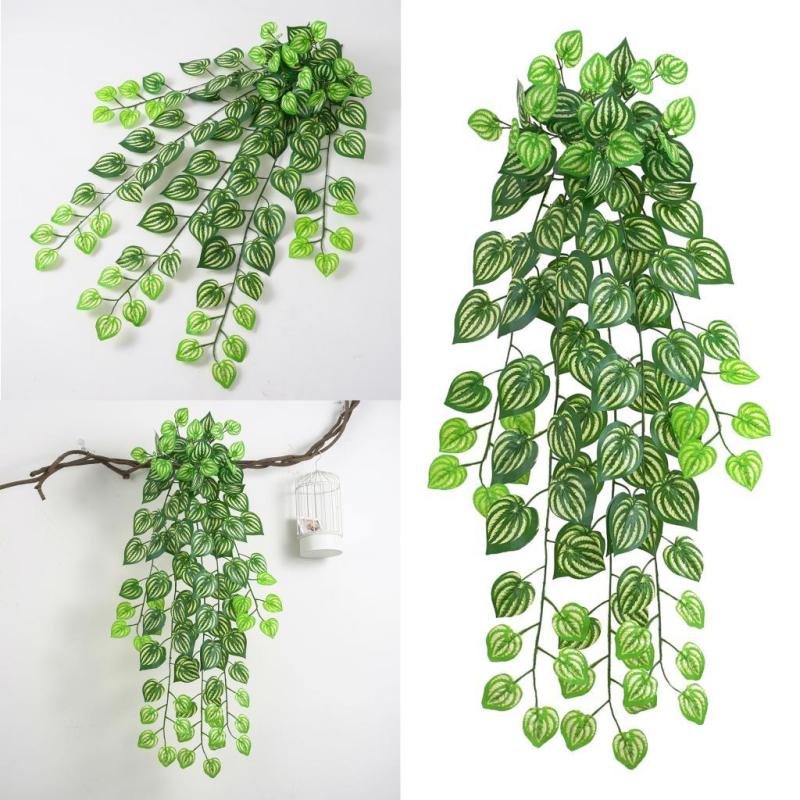 Artificial Ivy Leaf Vine Plant Garden Office Patio Wedding Bar - watermelon leaves