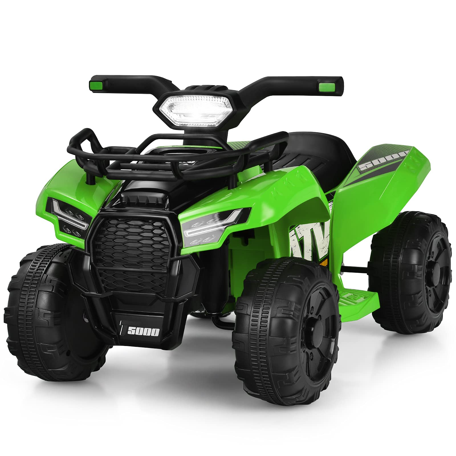 Costzon Kids ATV, 6V Battery Powered Electric Vehicle w/ LED Light