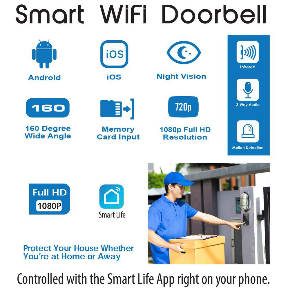 Naxa Smart Home Wi-Fi Doorbell NSH-6000