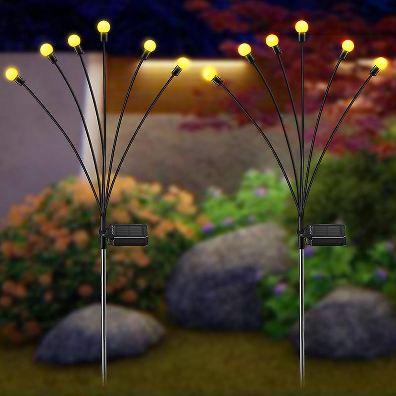 Solar Garden Lights， Outdoor Waterproof Led Firefly Garden Decoration， Lawn And Ground Plug Lights