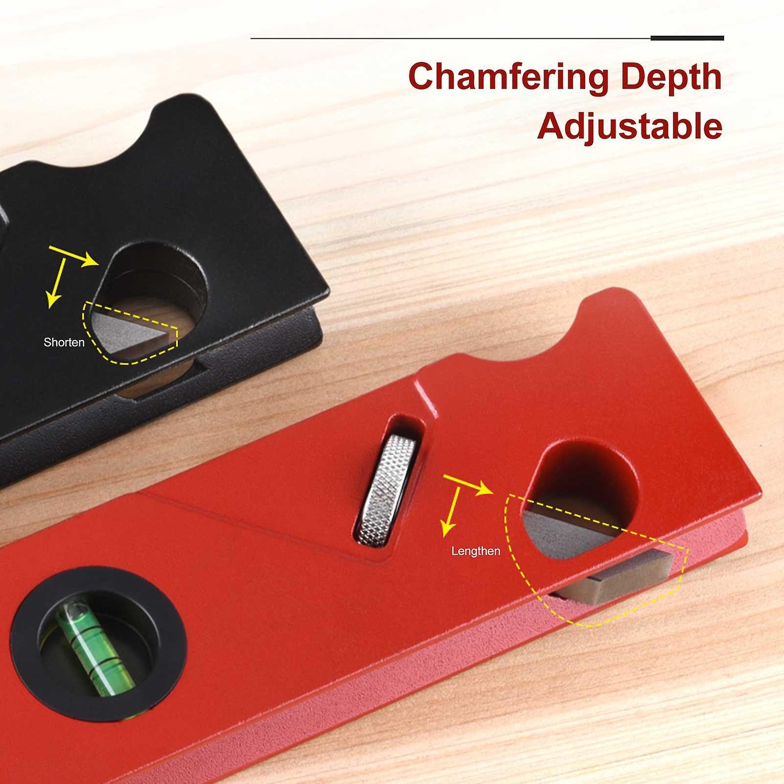 Wood Planer Carbon Steel Blade Adjustment Knob Leveling For Woodworking Trimming Chamfering Black