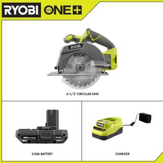 RYOBI ONE+ 18V Cordless 6-12 in. Circular Saw with 2.0 Ah Battery and Charger P507-PSK005