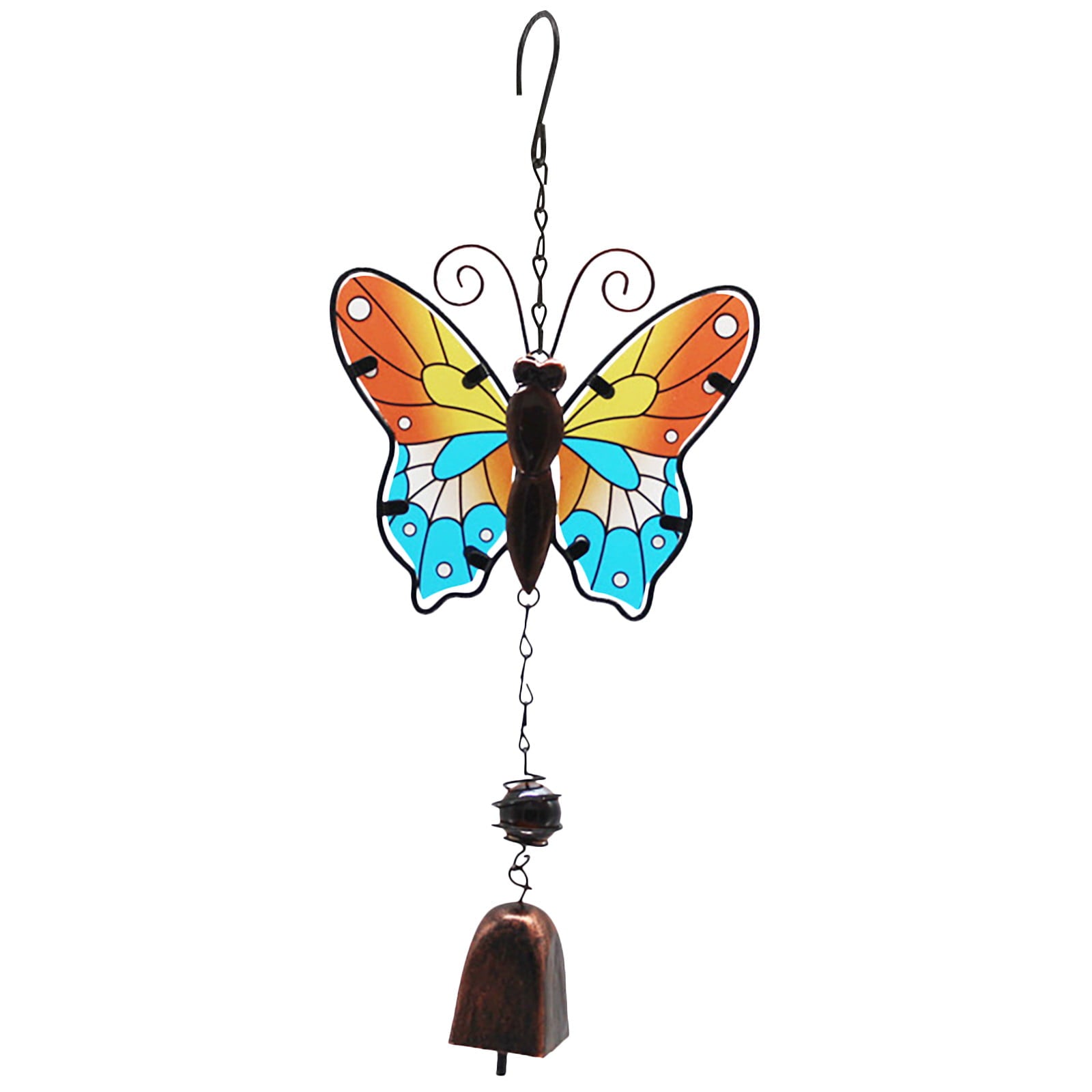 Baofu Painted Butterfly Rust-proof Metal Wind Chime Hanging Room Decoration for Home Decor