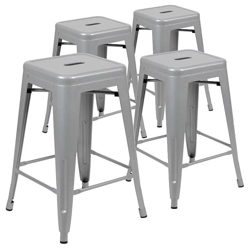 Flash Furniture Industrial Counter Stool 4-piece Set