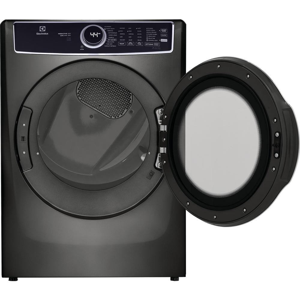 Electrolux 8.0 Cu. Ft Front Load Perfect Steam Electric Dryer with LuxCare Dry and Instant Refresh in Titanium ELFE7537AT