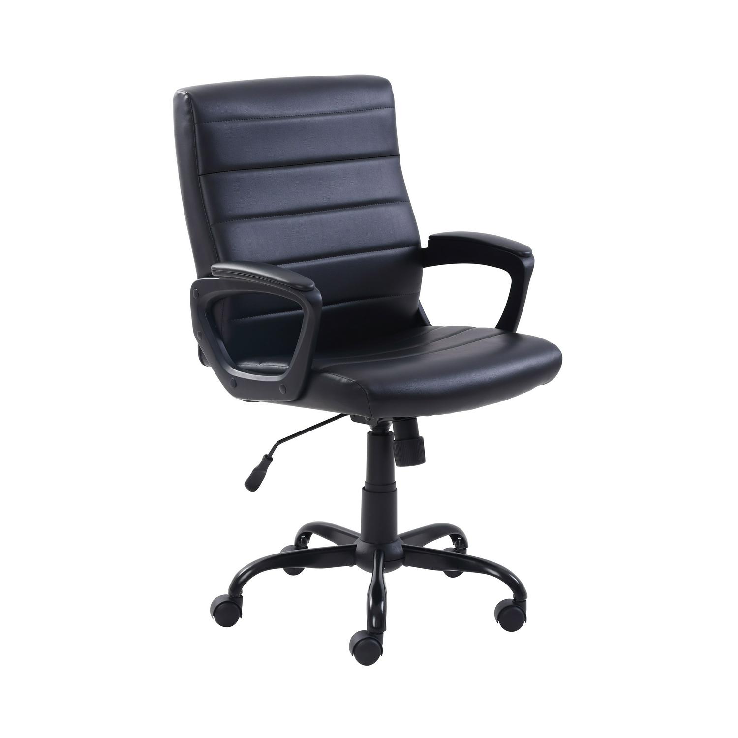 Mainstays Bonded Leather Mid-Back Managers Office Chair， Multiple Finishes