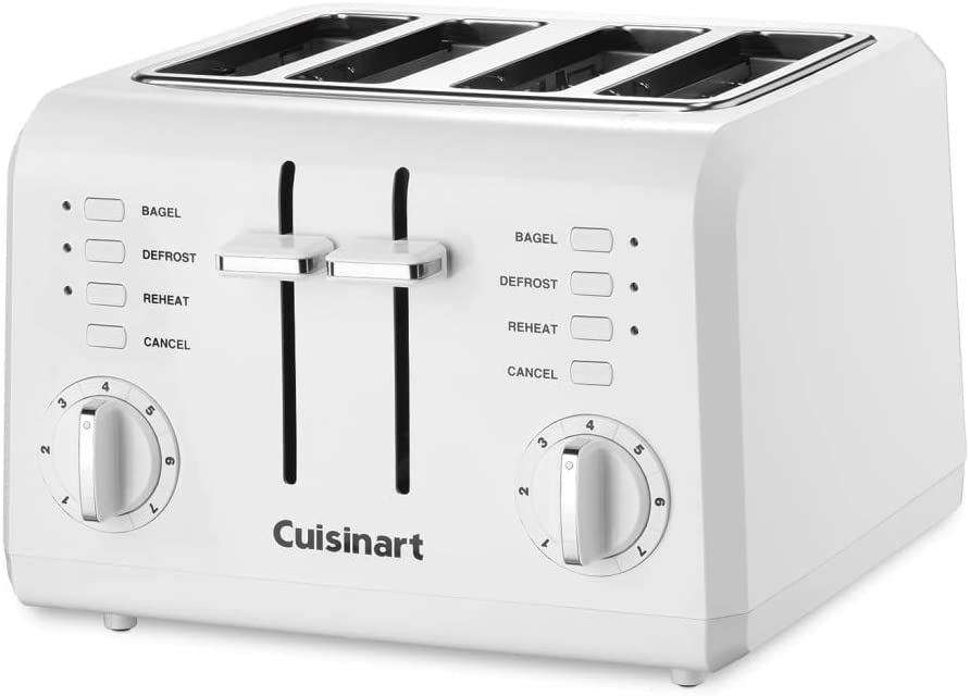 Cuisinart CPT-142P1 4-Slice Compact Plastic Toaster， White