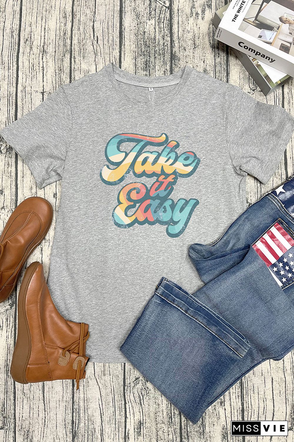 Take It Easy Graphic T-Shirt Wholesale