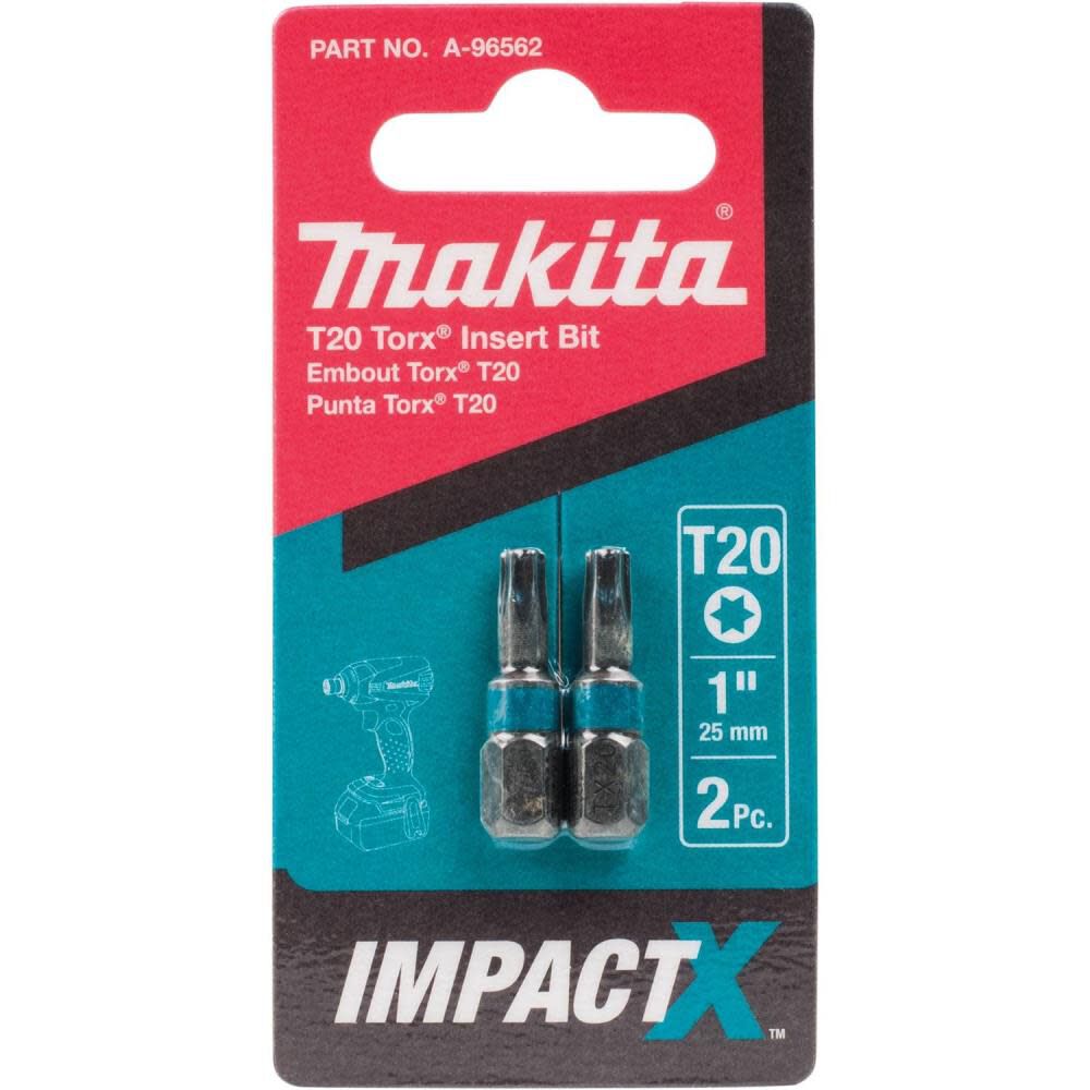 Makita Impact X T20 Torx 1 Insert Bit 2/pk A-96562 from Makita