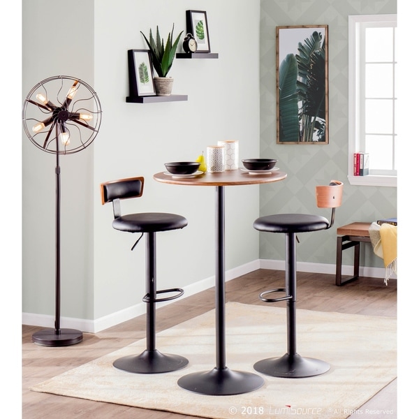 LumiSource Weller Contemporary Adjustable Bar Stool