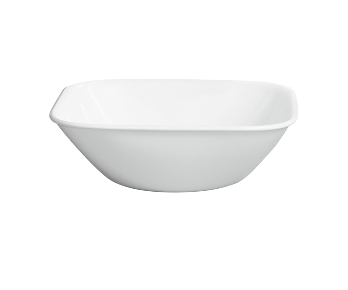 Corelle Square Pure White， Serve Bowl， 1 Quart