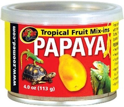 Zoo Med Tropical Fruit Papaya Mix-ins Reptile Food， 4-oz bag