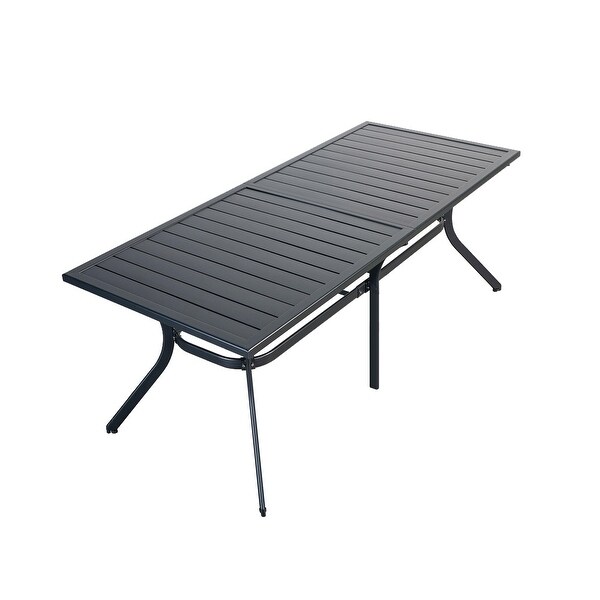 PURPLE LEAF Outdoor Dining Table Top Aluminum Rectangular Patio Table