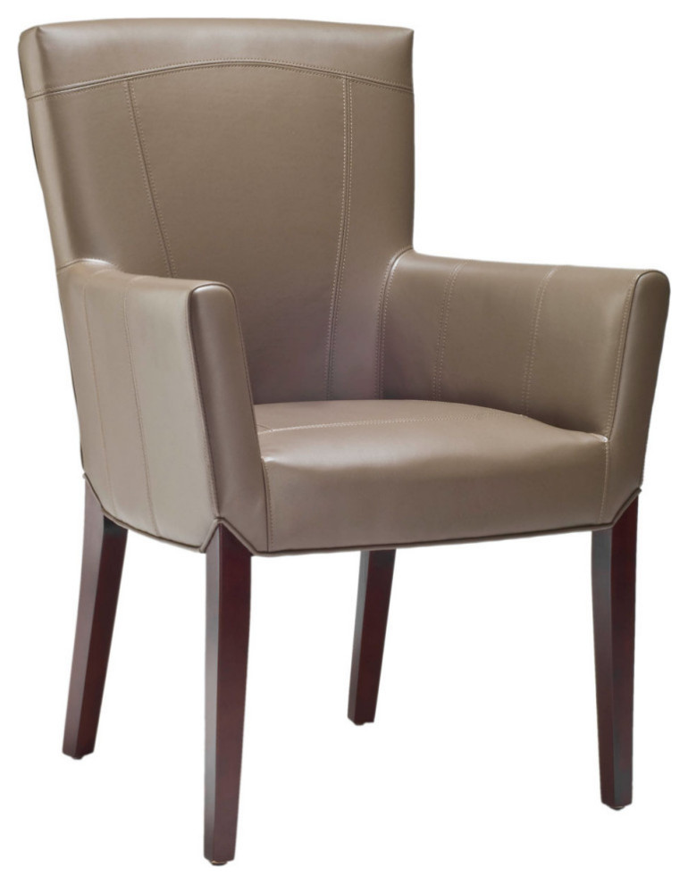 Ted Leather Arm Chair Clay   Modern   Armchairs And Accent Chairs   by Virgil Stanis Design  Houzz