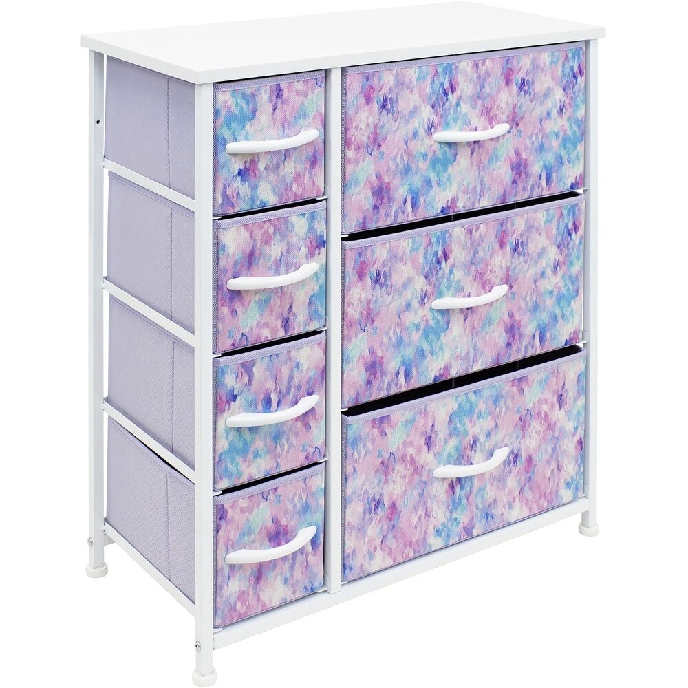 Dresser w/ 7 Drawers  Furniture Storage   Chest Tower for Bedroom