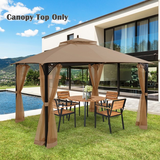 10 x27 X 12 x27 Patio Gazebo Replacement Top Cover 2 tier Canopy Cpai 84 Outdoor