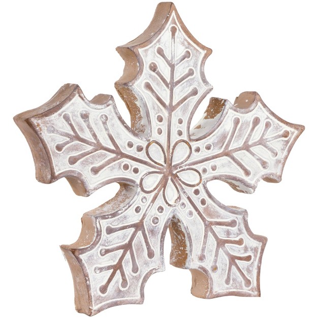 White Snowflake Christmas Tabletop Decoration