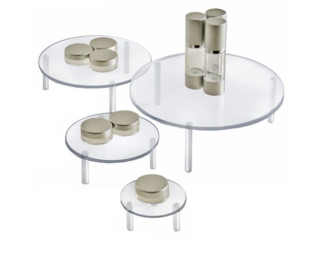 Azar Displays 4 piece Acrylic Small Round Riser Set