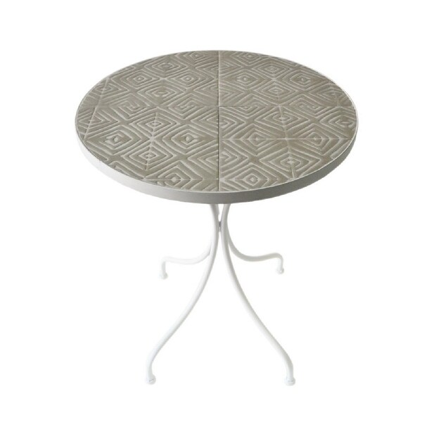 Mosaic Art Collection Peace Lily Accent Table