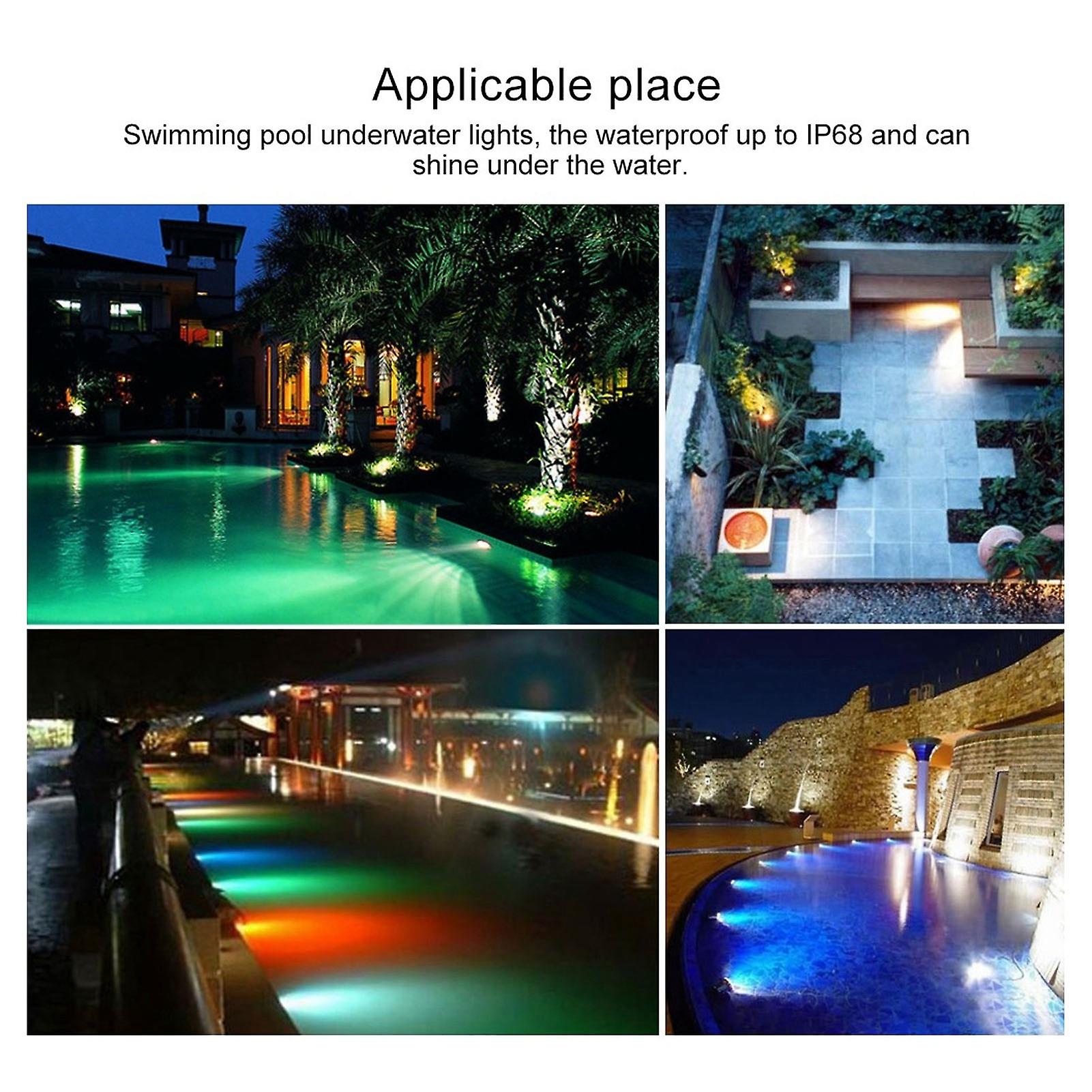 Rgb Led Pool Lights With Remote Control - Ip68 Waterproof， High Transmittance， Durable Abs Pc[18w]