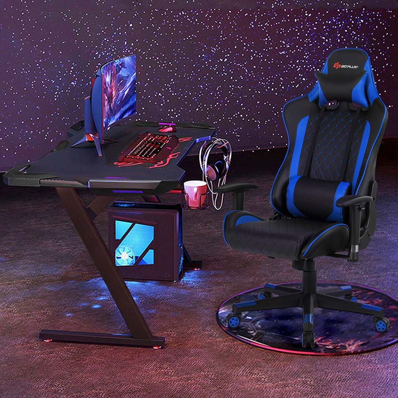 Massage Gaming Chair Recliner, Ergonomic High Back Full Adjustable Gamer Racing Chair Swivel Office Chair with Lumbar Support & Headrest