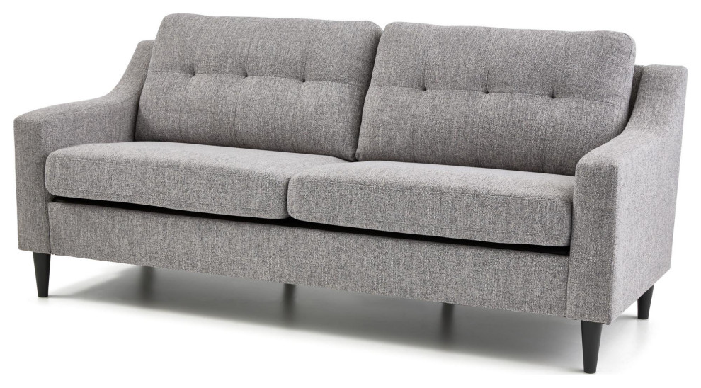 Retro Sofa  Cushioned Seat With Curved Back  ampTufted Back   Midcentury   Sofas   by Decorn  Houzz