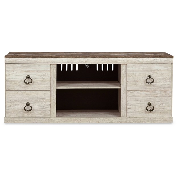 Willowton Tv Stand For Tvs Up To 65 quot White Signature Design By Ashley