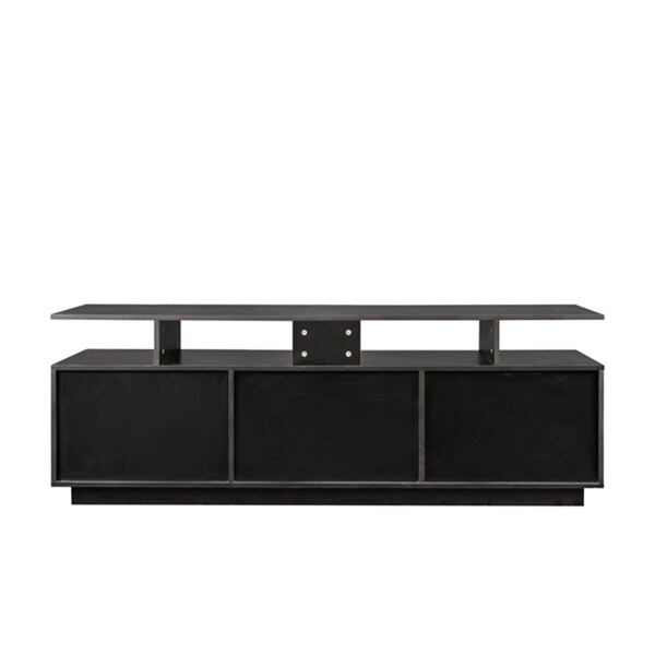 Black Modern LED TV StandTV Media Center for Living Room