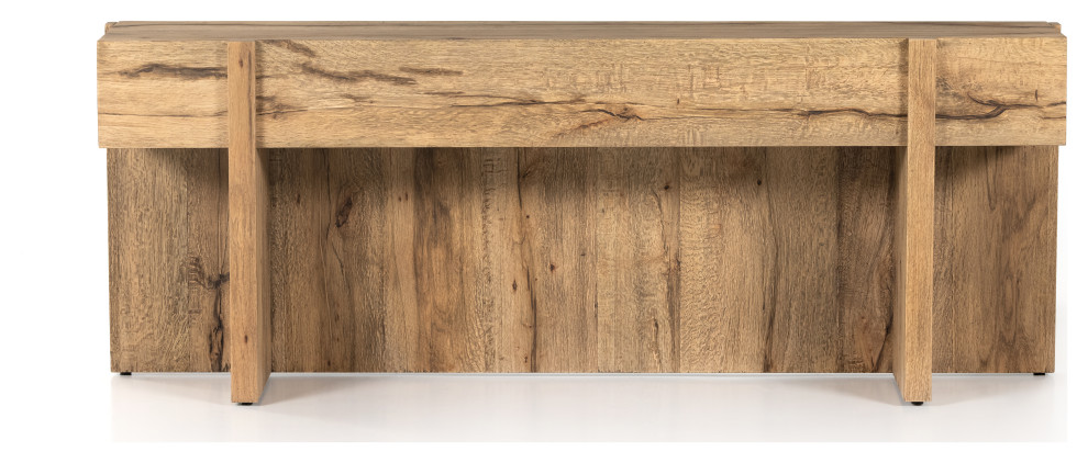 Bingham Console Table  Rustic Oak Veneer   Rustic   Console Tables   by Four Hands  Houzz