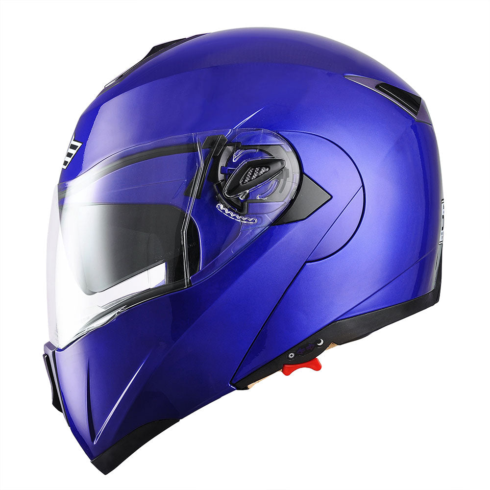 AHR Modular Helmet Flip Up Full Face Dual Visors DOT Blue