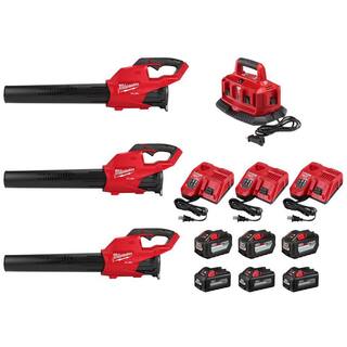 MW M18 FUEL 18V 120 MPH 450 CFM Brushless Cordless Blower Kit w (3) 12.0Ah (3) 8.0Ah Battery  Sequential Charger(3-Tool) 2724-21HD-2724-21HD-272