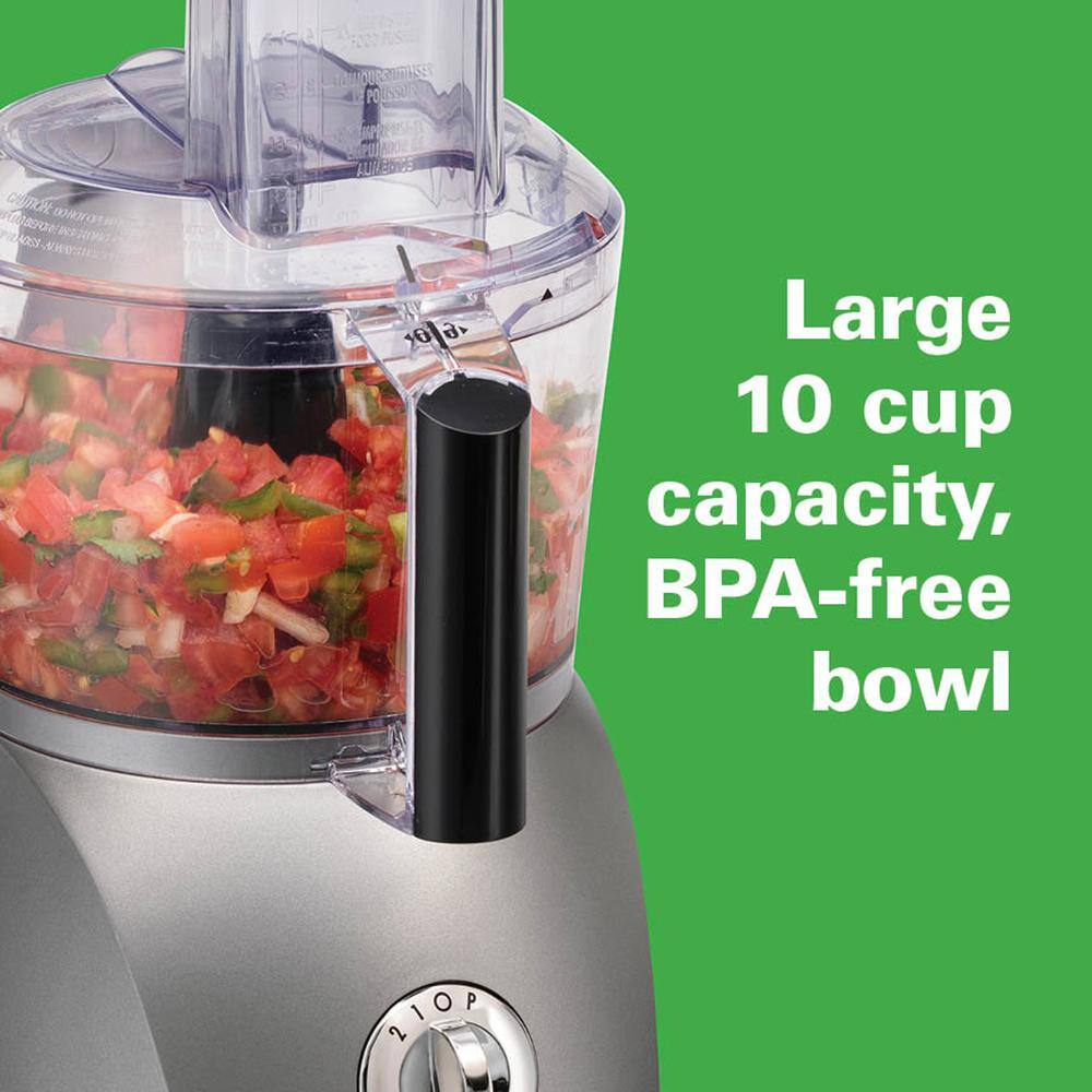 Hamilton Beach Chef Prep 10-Cup 3-Speed Grey Food Processor 70671