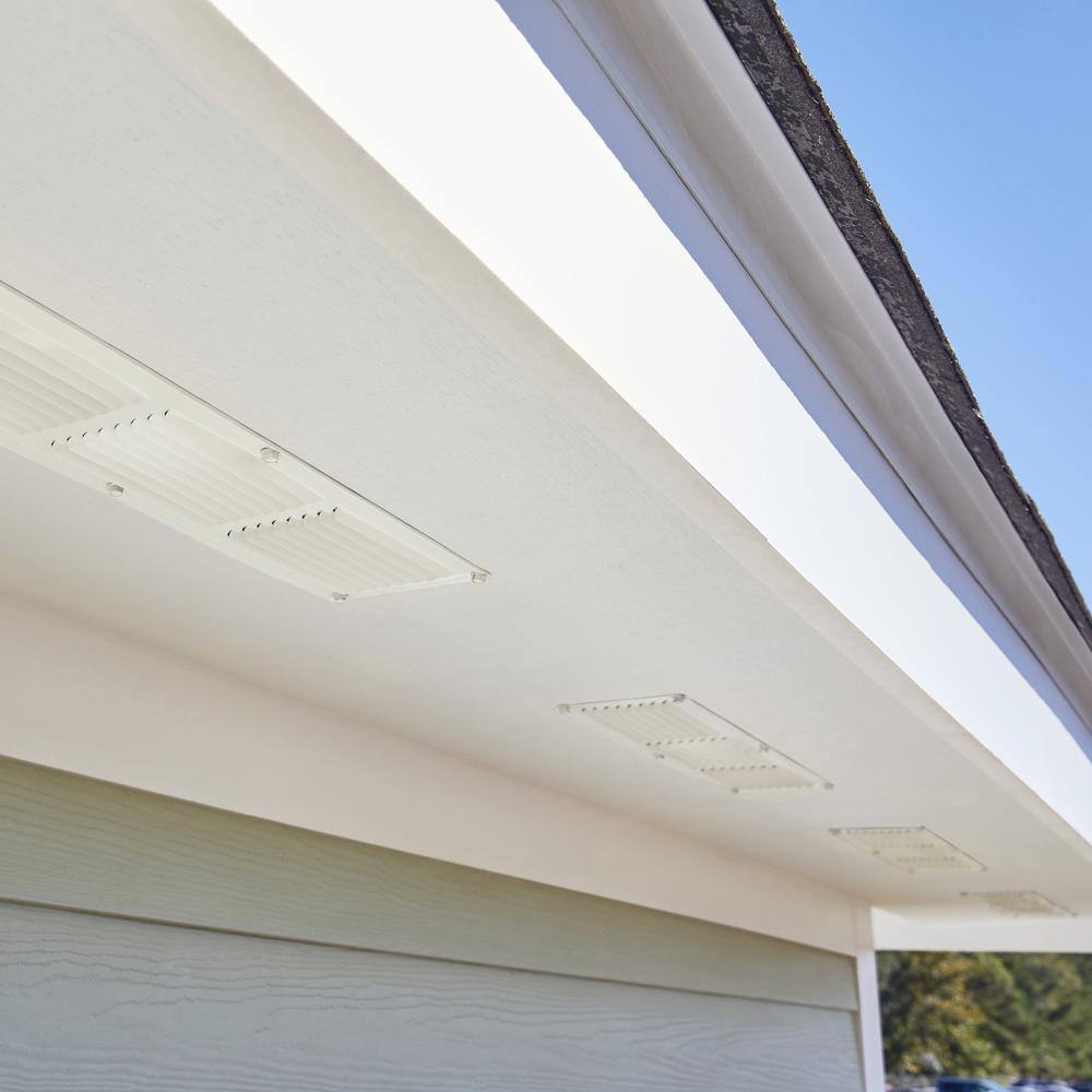 Master Flow 16 in. x 4 in. Aluminum Under Eave Soffit Vent in White EAC16X4W