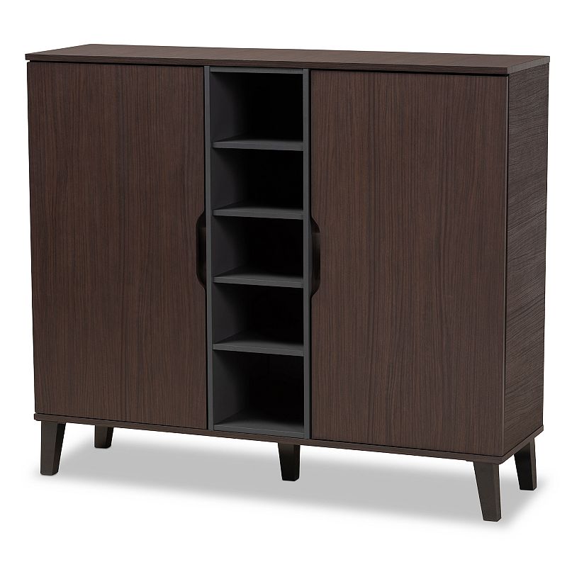 Baxton Studio Idina 2-Door Shoe Cabinet