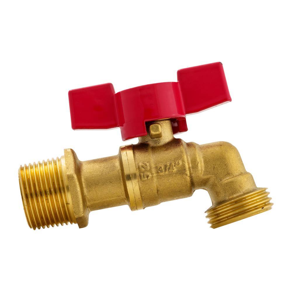 ProLine Series 34 in. Brass MPTSWT x MHT Quarter-Turn Hose Bibb 103-024HN