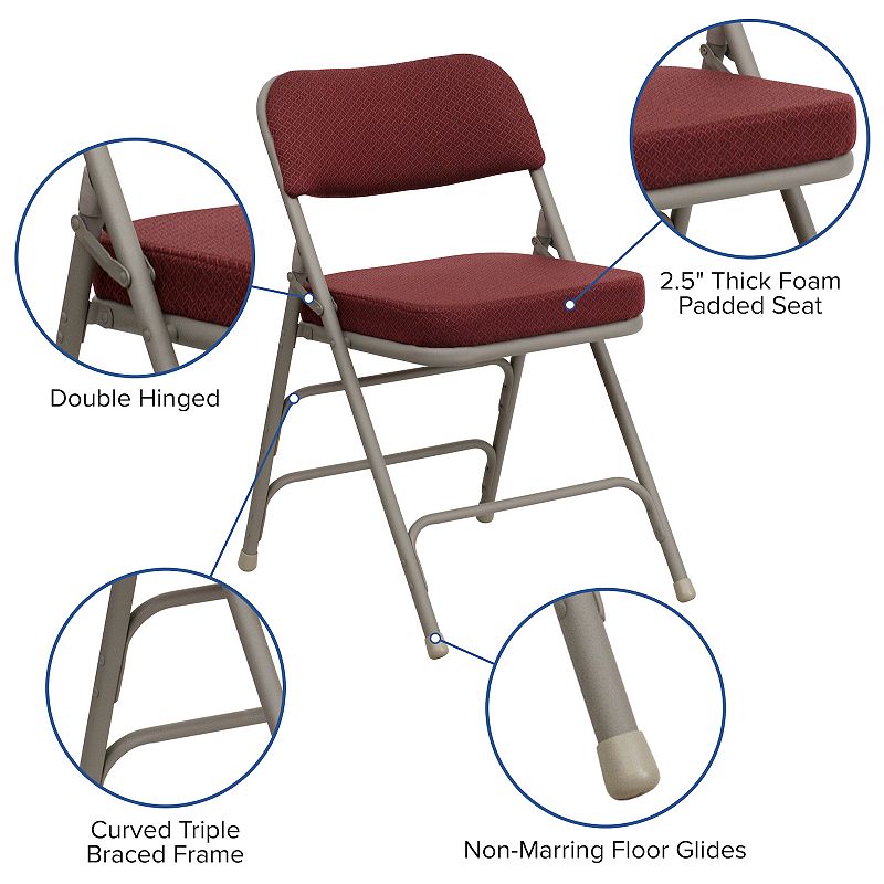 Flash Furniture Hercules Padded Folding Chair 2-piece Set