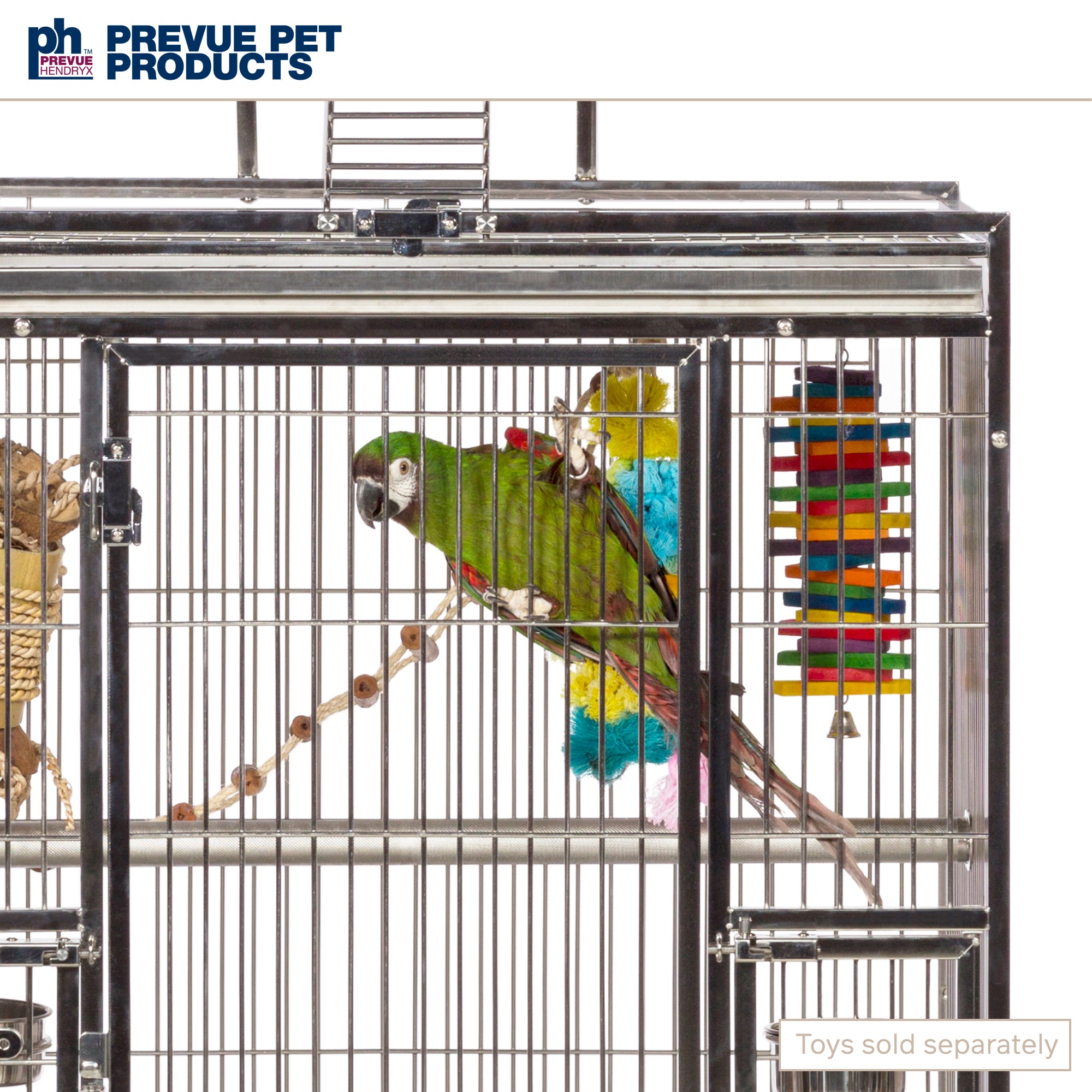 Prevue Pet Products Medium Stainless Steel Playtop Bird Cage 3453