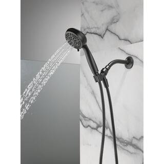 Delta 5-Spray Settings Wall Mount Handheld Shower Head 1.75 GPM in Matte Black 75511BL