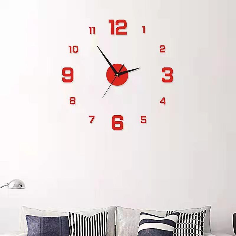 Born Pretty 3d Wall Clock Luminous Frameless Wall Clocks Wall Stickers Silent Clock For Home Living Room Office Wall Decor Bedroom Decor