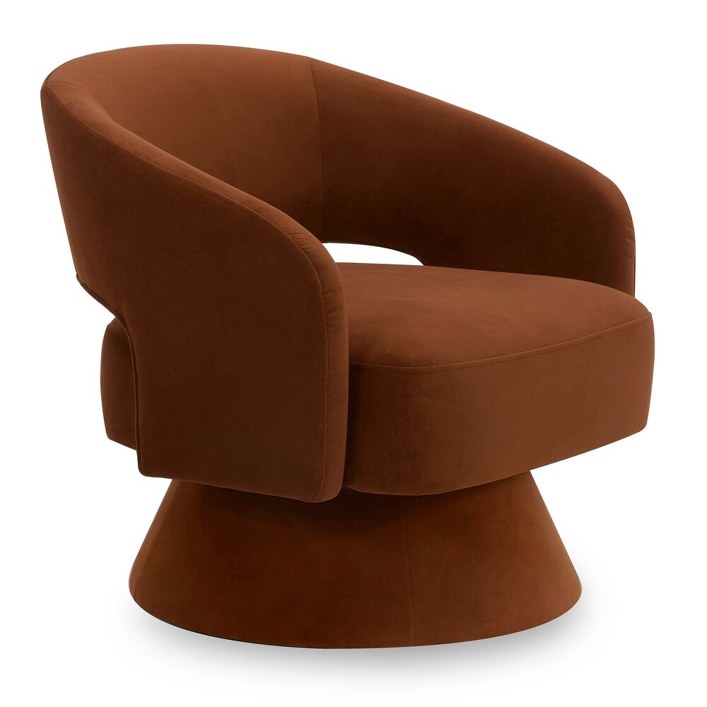 Jamie Swivel Fabric Accent Chair