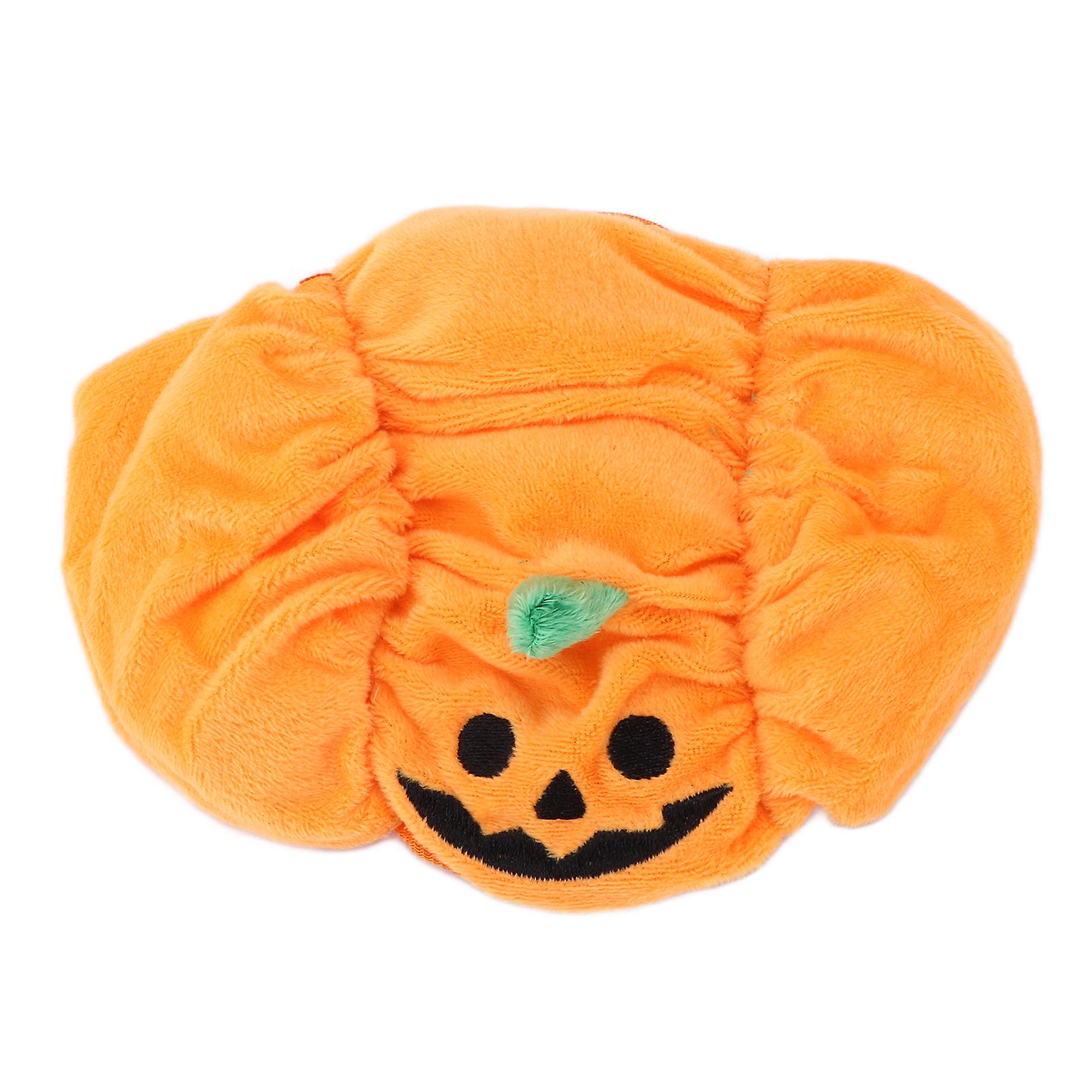 Pet Halloween Pumpkin Hat Soft Adjustable Cat Halloween Headwear For Cats Dogs Rabbits