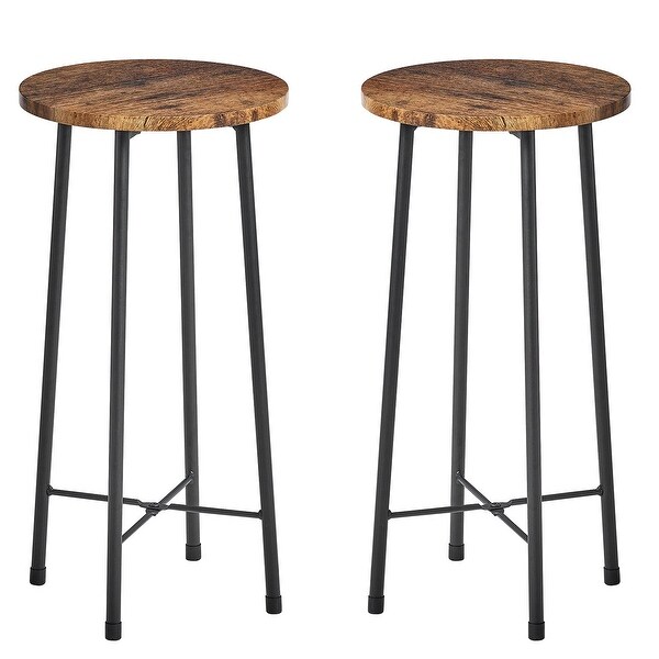 Taomika， Modern Bar Stools， Round Bar Chairs-Set of 2