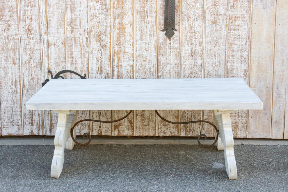 Bleached White Spanish Tavernera Coffee Table   French Country   Coffee Tables   by De cor  Houzz