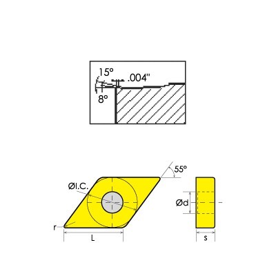 ABS Import Tools DNMG 331 DF 55 COATED CARBIDE INS...