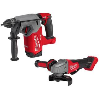 MW M18 FUEL 18V Lithium-Ion Brushless Cordless 1 in. SDS-Plus Rotary Hammer with 4-12 in.5 in. Grinder (2-Tool) 2912-20-2880-20